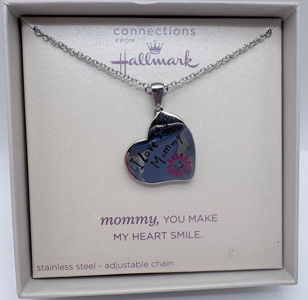 Hallmark Connections “I Love You Mommy” Silvertone Necklace